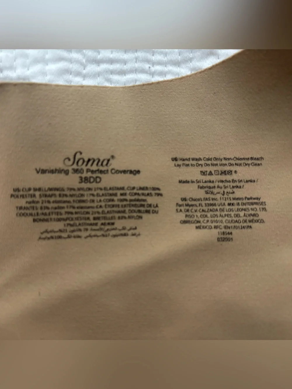 Soma Vanishing 360 Perfect Coverage Nude T-Shirt Bra in Tan
